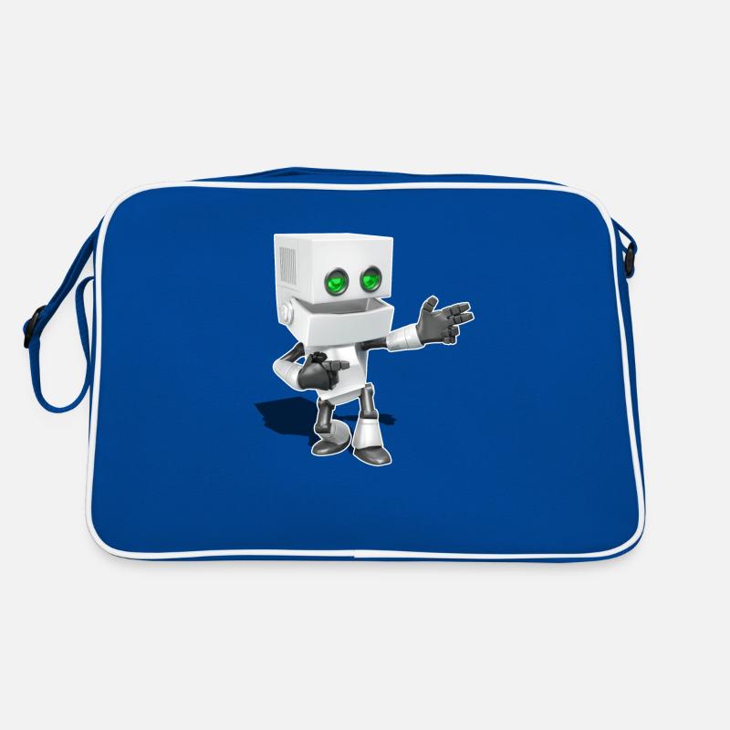 Chibi Roboter Retro Tasche