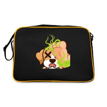 McDevs Stinkefuss - Retro Tasche - Schwarz/Gold - Hinten