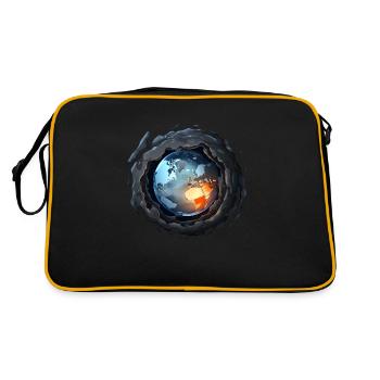Planète Terre en Apnée : Tourbillon Cosmique - Sac Retro - noir/or - Dos
