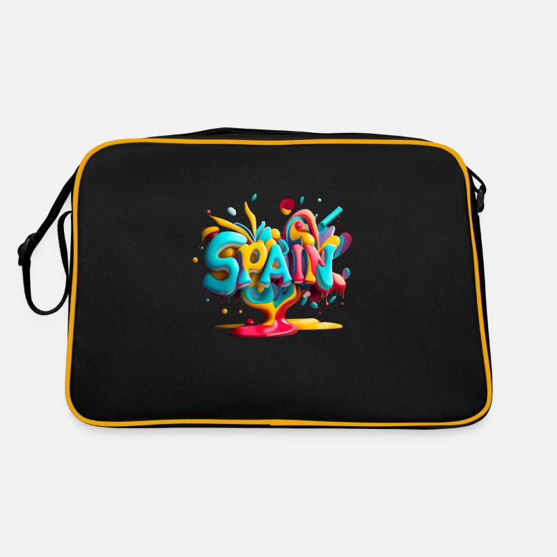 Spain-Style - Retro Tasche - Schwarz/Gold