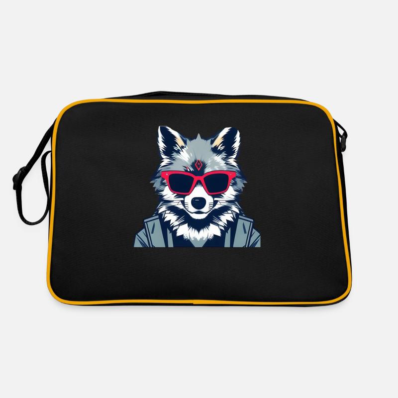cooler Wolf Retro Tasche
