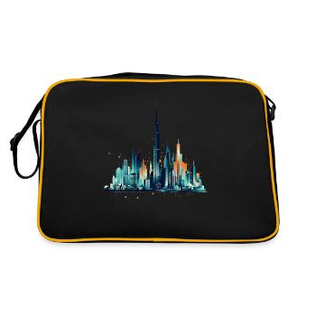 L’emblème de Dubaï, le Burj Khalifa - Sac Retro - noir/or - Dos