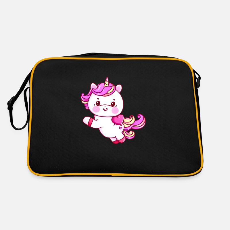 Einhorn Fabeltier Einhörner Mädchen Unicorn Retro Tasche