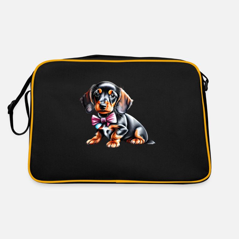 Teckel Chien Propriétaire Chiens Teckel Chiot Sac Retro