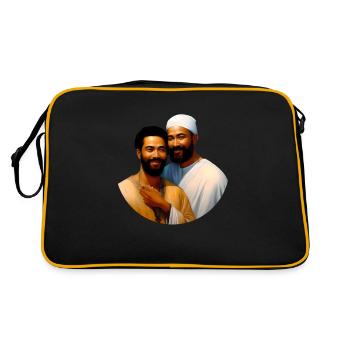 L’amour amène la personne aux gens - Sac Retro - noir/or - Dos