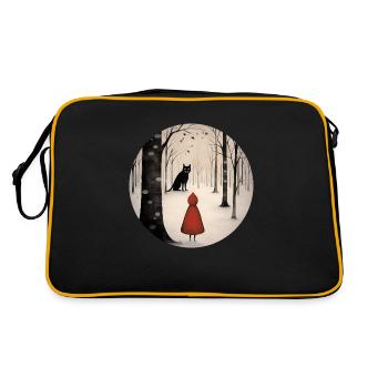 Rotkäppchen - Retro Tasche - Schwarz/Gold - Hinten