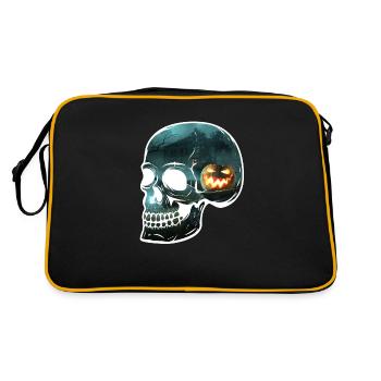 Skull terrifying vision - Retro Bag - black/gold - Back