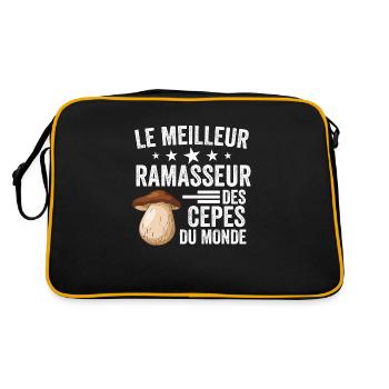 Le Meilleur Ramasseur Des Cèpes Champignons Cèpe V - Sac Retro - noir/or - Dos