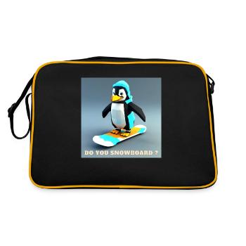 Snowboard Pingu - Sac Retro - noir/or - Dos