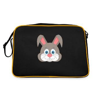 Mignon visage de lapin - Sac Retro - noir/or - Dos