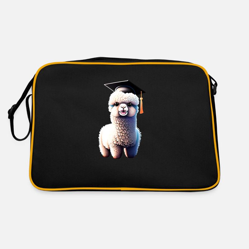 Bachelor Schulabschluss Absolvent Alpaka Studium Retro Tasche