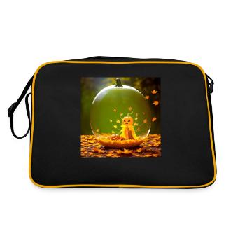 Halloween Pumpkin Ghost - Retro Bag - black/gold - Back