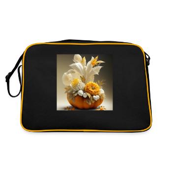 Halloween flower arrangement - Retro Bag - black/gold - Back