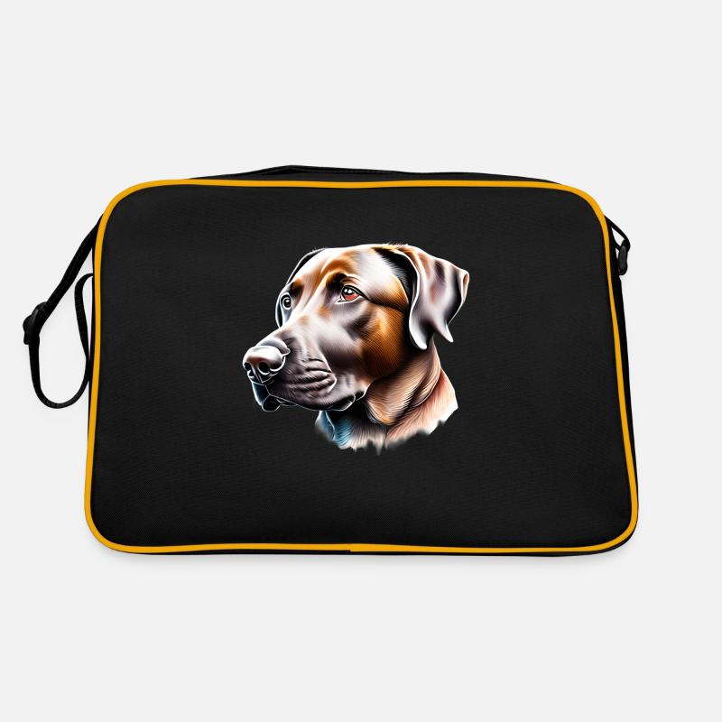 Chiot Labrador Retriever Labrador propriétaire Sac Retro