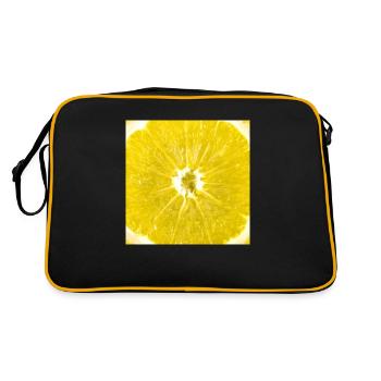Slice of lemon - Retro Bag - black/gold - Back