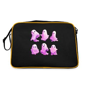 Cute Ghosts - Retro Bag - black/gold - Back