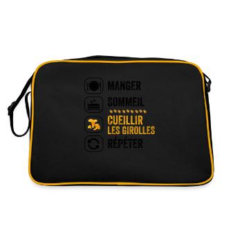 Manger Sommeil Cueillir les girolles répéter - Sac Retro - noir/or - Dos
