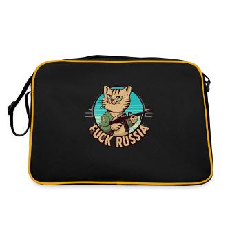 Fuck Russie - Sac Retro - noir/or - Dos