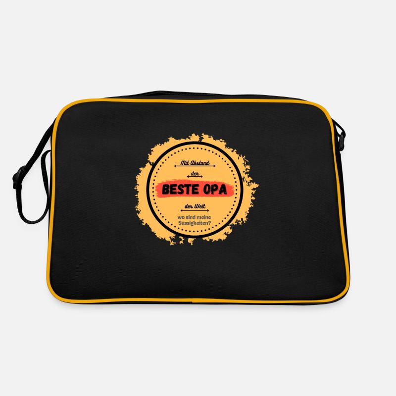 Bester Opa mit Abstand Retro Tasche