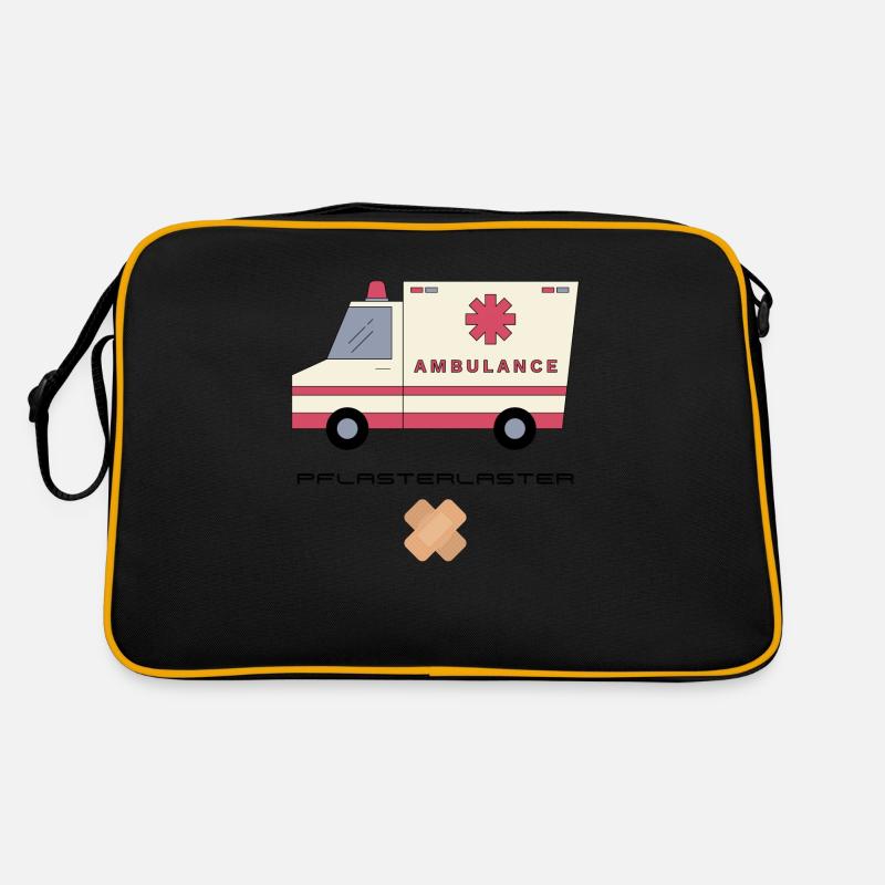 Pflasterlaster - Retro Tasche - Schwarz/Gold