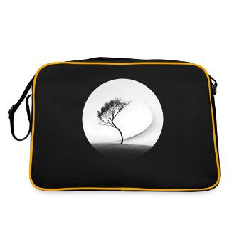 Une image en noir et blanc d’un arbre - Sac Retro - noir/or - Dos