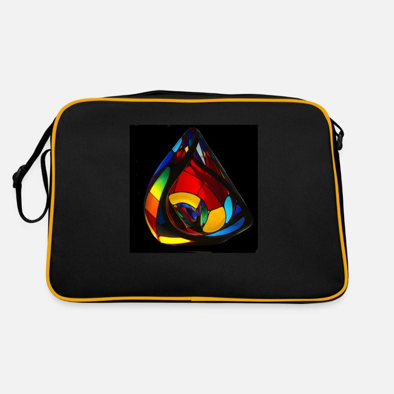 Kleinsche Flasche -05- - Retro Tasche - Schwarz/Gold