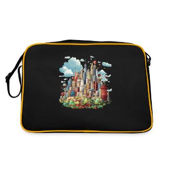 Ville folle - Sac Retro - noir/or - Dos