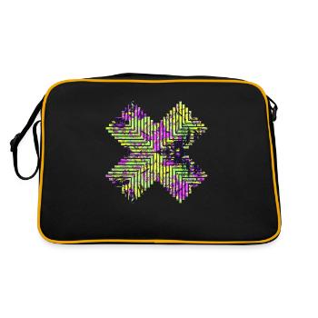 Masks shapes modernist abstract art art geometry - Retro Bag - black/gold - Back