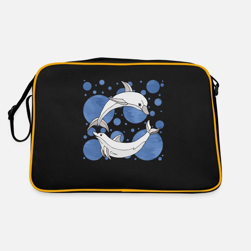 Delphine - Retro Tasche - Schwarz/Gold