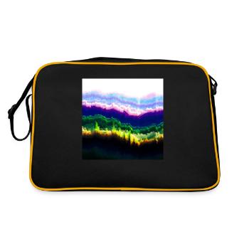 Des nuages psychédéliques dans un jeu de couleurs du ciel - Sac Retro - noir/or - Dos