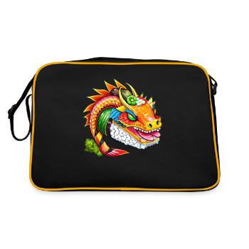 Sushi Dragon - Sac Retro - noir/or - Dos