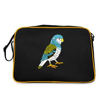 Propriétaire d’oiseaux Budgie Cockatiel Bird - Sac Retro - noir/or - Dos