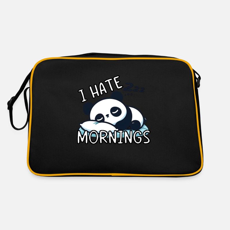 I HATE MORNINGS Retro Tasche