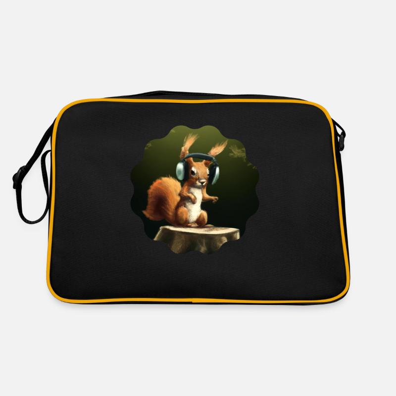 DJ Eichhörnchen Retro Tasche
