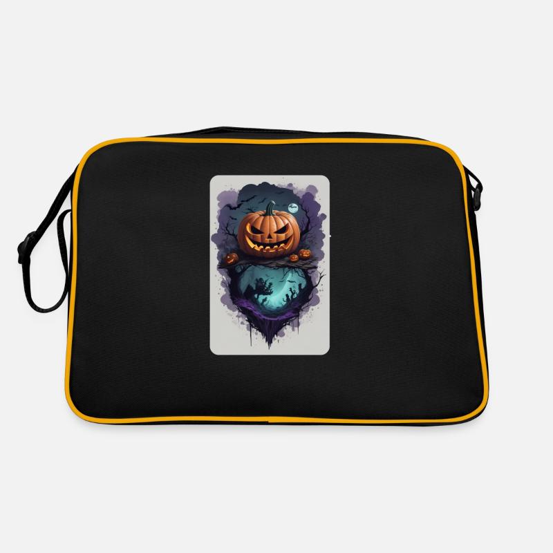 Peur de la citrouille Effrayant Horrible Sombre Sac Retro