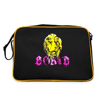Gelangweiltes Meme Zitat Lustig Cool Traurig Langweilig Gils Kunst - Retro Tasche - Schwarz/Gold - Hinten