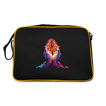 Pray to Heaven - Retro Tasche - Schwarz/Gold - Hinten