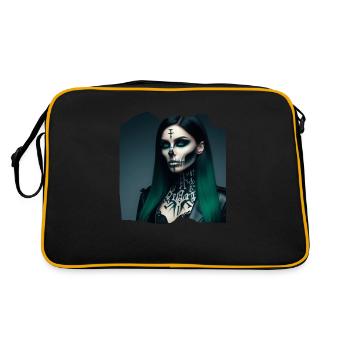 Witch Macabre Dark Spooky Nightmare Signs - Retro Bag - black/gold - Back