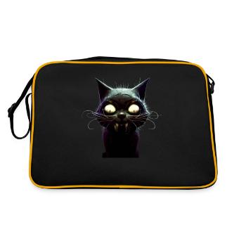 Vampire Cat Fear Gruesome Spooky Nightmare - Retro Bag - black/gold - Back