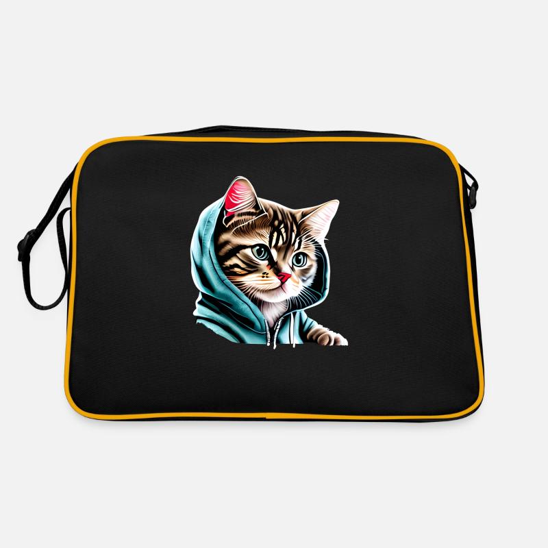 Chat domestique Chat Chat Propriétaire Chaton Chaton Sac Retro