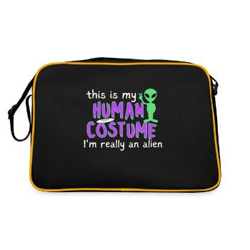 c’est mon costume humain, je suis vraiment un extraterrestre - Sac Retro - noir/or - Dos
