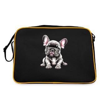 Propriétaire de chien Chien Bouledogue Chiens Propriétaire de chien - Sac Retro - noir/or - Dos