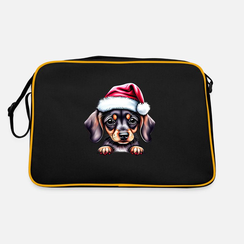 Noël teckel Noël chien teckel chiot Sac Retro