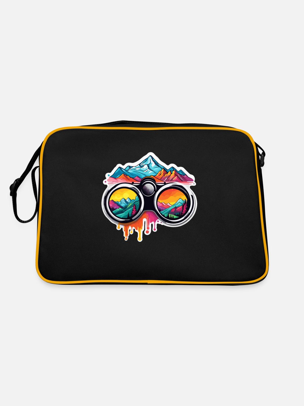 Binoculars / Observation / Observation / Adventure - Retro Bag - black/gold - Back