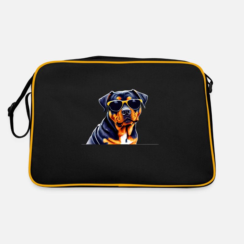 Rottweiler Chien Chiot Rottweiler Chiot Chiens Sac Retro