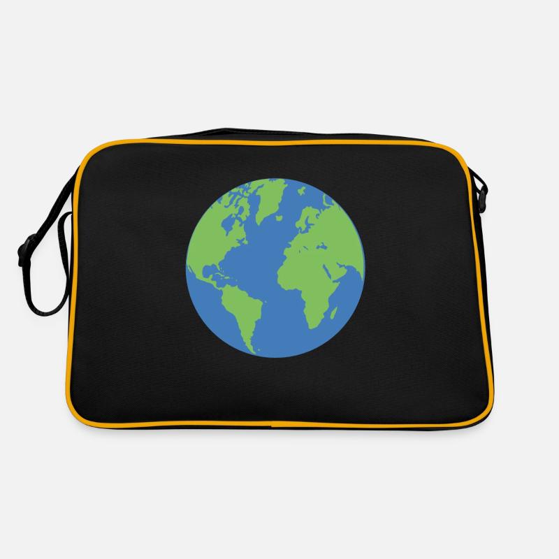 planet earth blue drawing 2410 Z Retro Bag