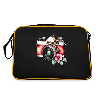 Photography, Camera, Photographer, Funny, Photographers - Retro Bag - black/gold - Back