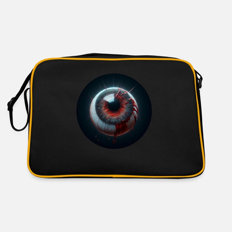 EYE, Ghost, Fear, Gruesome, Nightmare, Black Magic - Retro Bag - black/gold