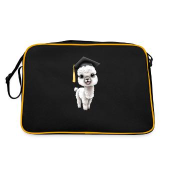 Bachelor Graduate School Leaving Certificate Alpaca Studies - Retro Bag - black/gold - Back