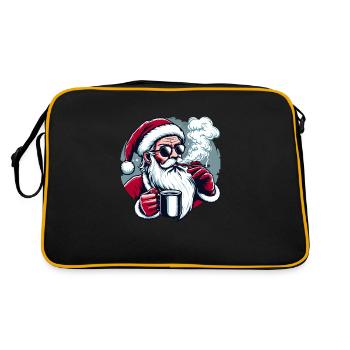 Smoking Santa - Retro Bag - black/gold - Back